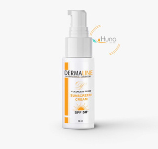 فلوئید ضد آفتاب بیرنگ درمالاین SPF 50 حجم 50 میلیلیتر
